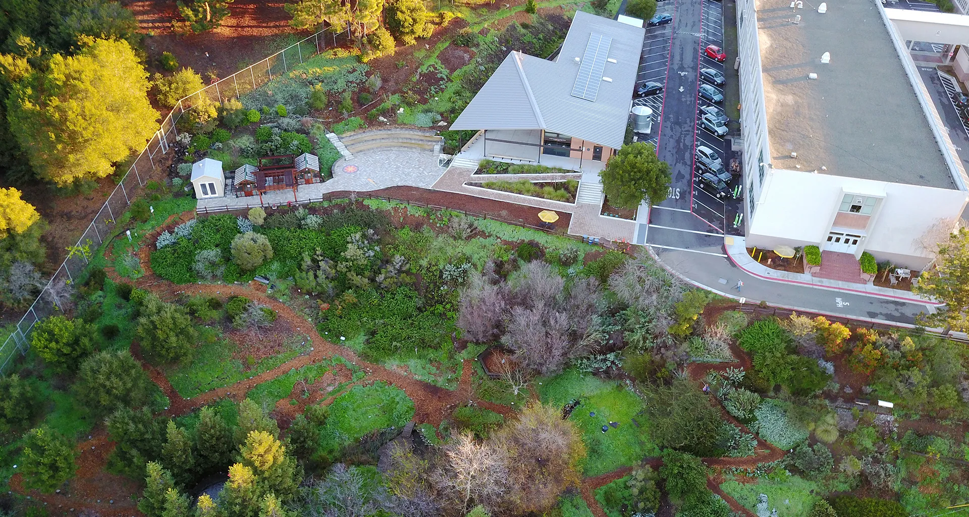Drone photo of Living Lab and Center for Environmental Studies