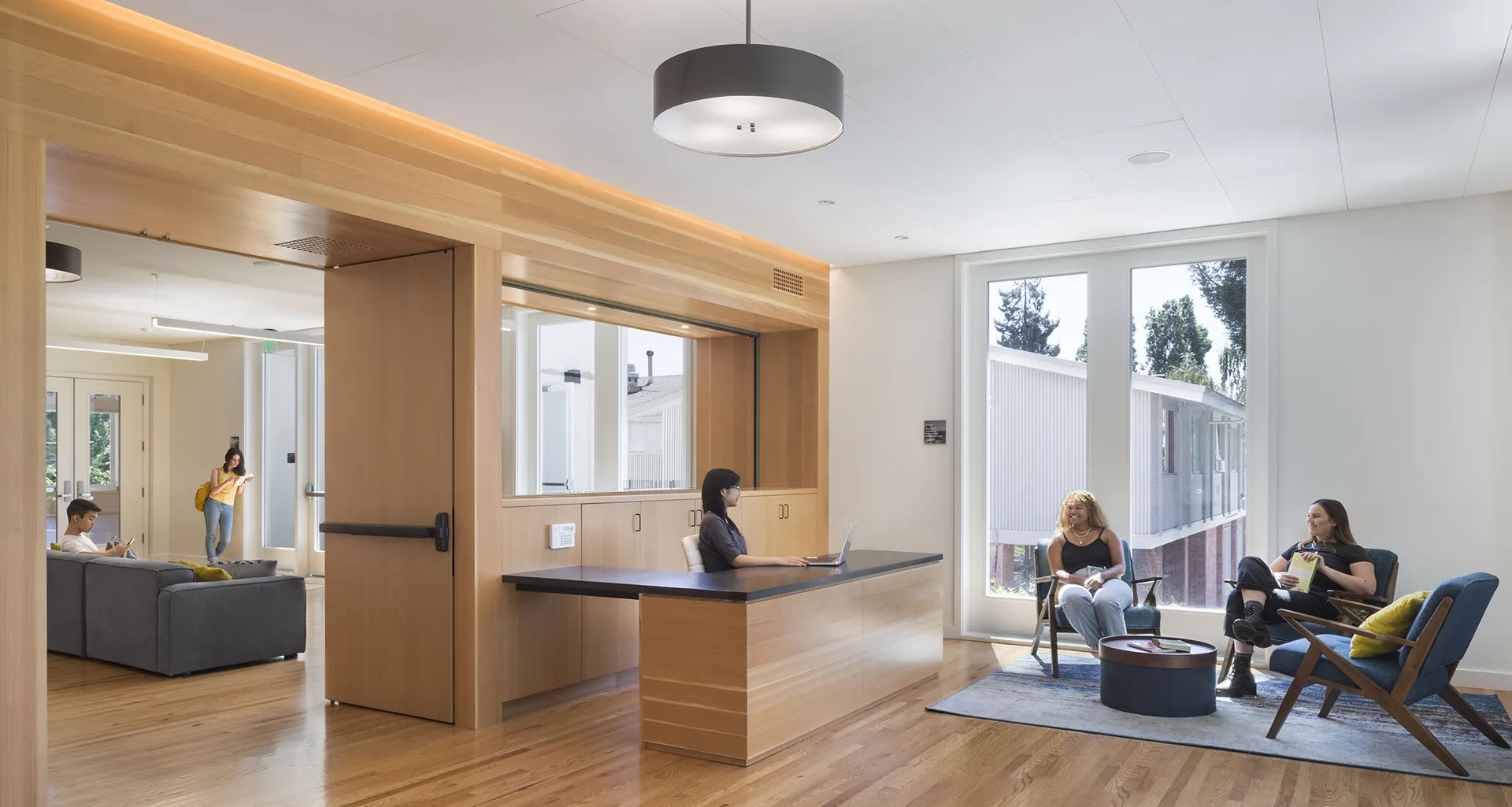 Berkeley Hillel renovated reception area